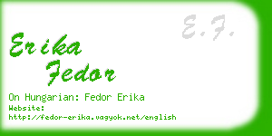 erika fedor business card